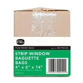 Film Front Strip Window Baguette Bags 4"x6"x14" - Sets of 450  Adomoo